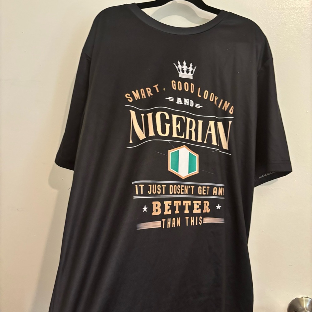 Nigerian Pride Black Graphic Men's T-Shirt